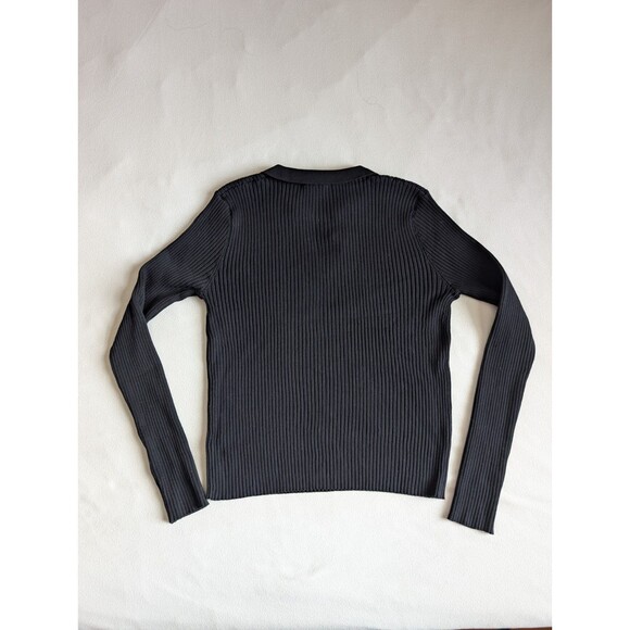 Lesley Evers Taylor Black Ribbed Knit Sweater Size 2X Top Classic City - Picture 3 of 7